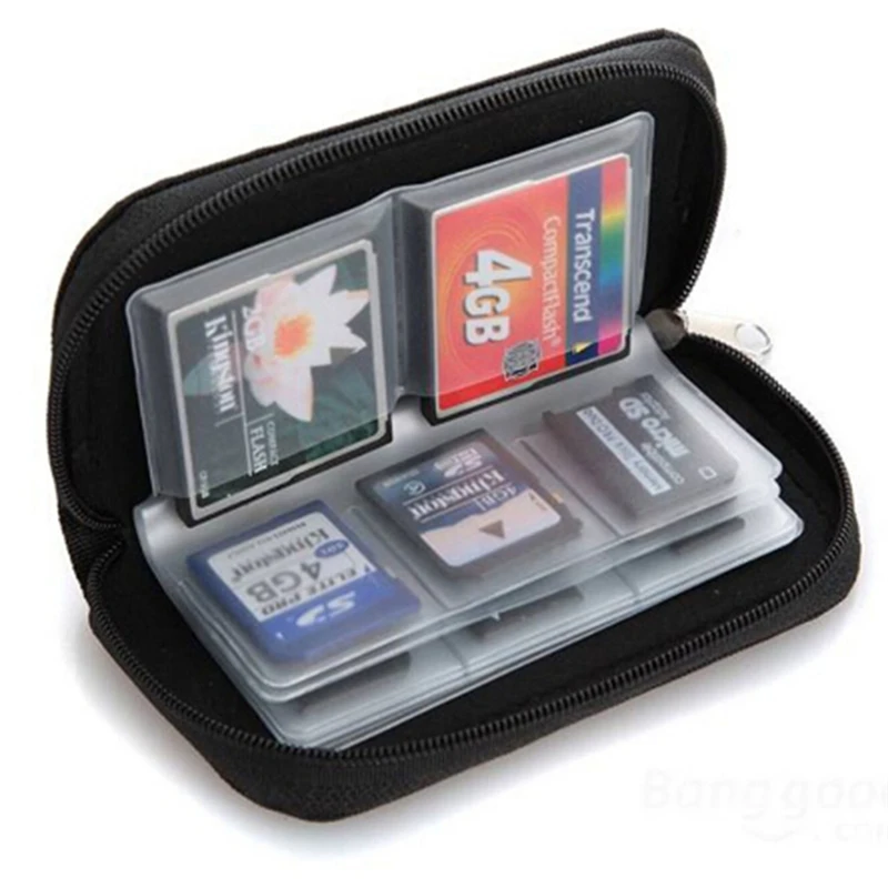 

Memory Card Storage Bag Carrying Case Holder Wallet 22 Slots for CF/SD/Micro SD/SDHC/MS/DS Game Accessories memory card box