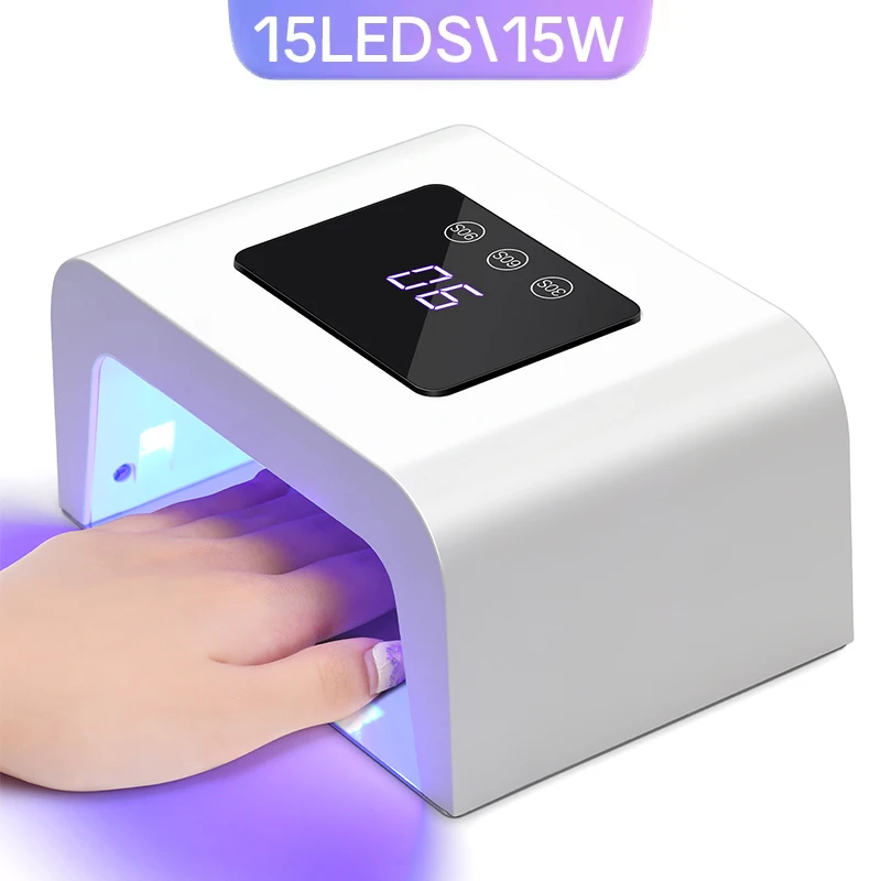 

DianaBeauty 15LEDS Профессиональная УФ-светодиодная лампа для ногтей для маникюра 15 Вт Лампа для сушки гель-лака с датчиком движения Маникюрная лампа