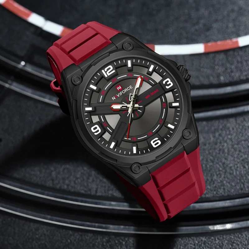 

NAVIFORCE винтажные мужские часы, роскошные кварцевые наручные часы, водонепроницаемые часы, модный стиль, ретро силиконовые мужские часы Relogio Masculino