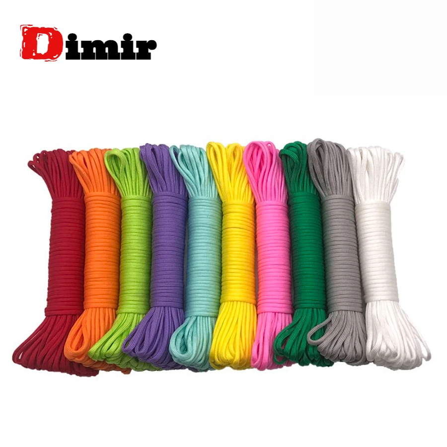 

4 Size Dia.4mm 7 Stand Cores Paracord 550 For Survival Parachute Cord Lanyard Climbing Camping Rope Hiking Clothesline Bracelet