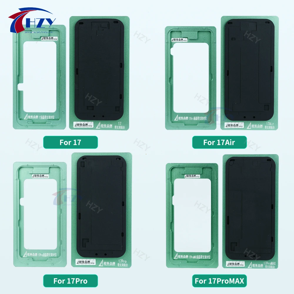 XHZC LCD OCA Alignment Position Mould With Frame For iPhone 17 17pro 17 AIR 17ProMax Lamination Mold Black Mat LCD Screen Repair