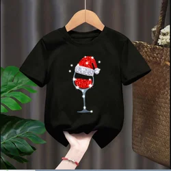 Summer Fashion Funny Santa Gift Graphic Kids Tshirts Boys Short Sleeve Children T-shirt Girls Casual TopsTee