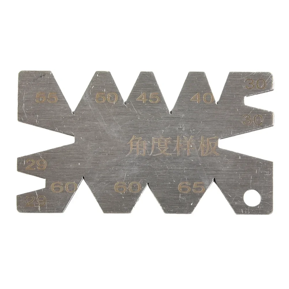 Cutting Threads Angle Gauge V Slots Stainless Iron 49x27x1.2mm 29/30/40/45/50/55/60/65° Template Turning Lathes