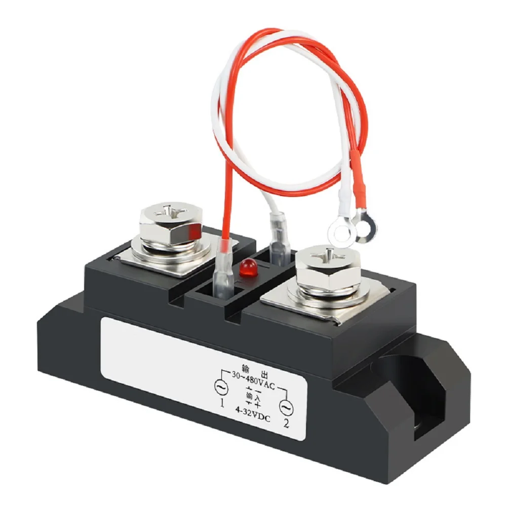 1pc 80A Solid State Relay For SSR Single Phase Input 4-32VDC Output 30-480VAC For Industrial Automation Equipment