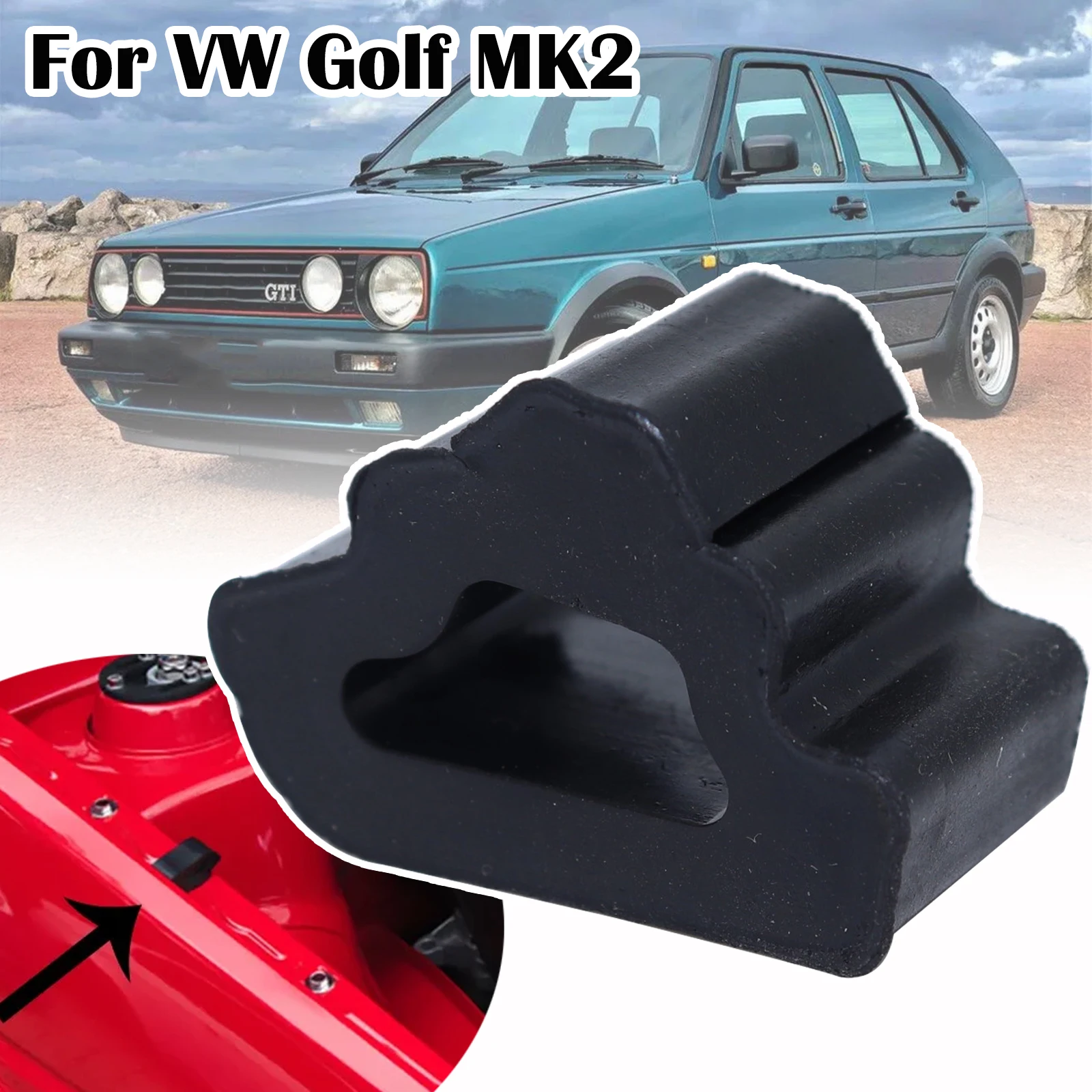 For VW Golf MK2 84 - 1992 Engine Cover Bonnet Wing Guide Rubber Hood Stop Buffer Triangle Damping Block Pad Cushion Spare Parts