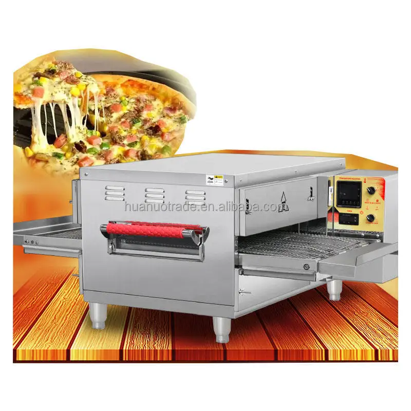Commercial Chain Pizza Oven Electric Heating Hot Air Circulation Digital Display High-Temperature Automatic Baking Machine