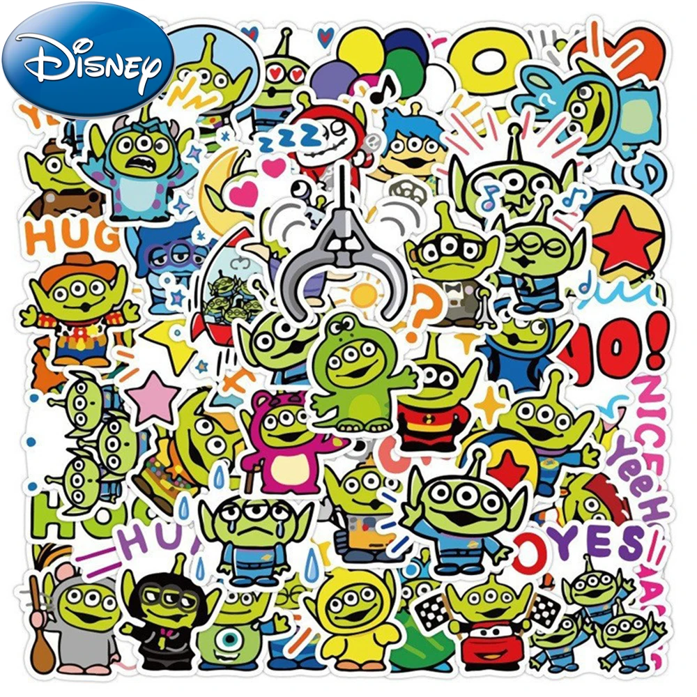 

10/30/50pcs Cute Disney Toy Story Alien Cartoon Stickers Waterproof DIY Water Bottle Diary Phone Funny Anime Decals for Kids Toy