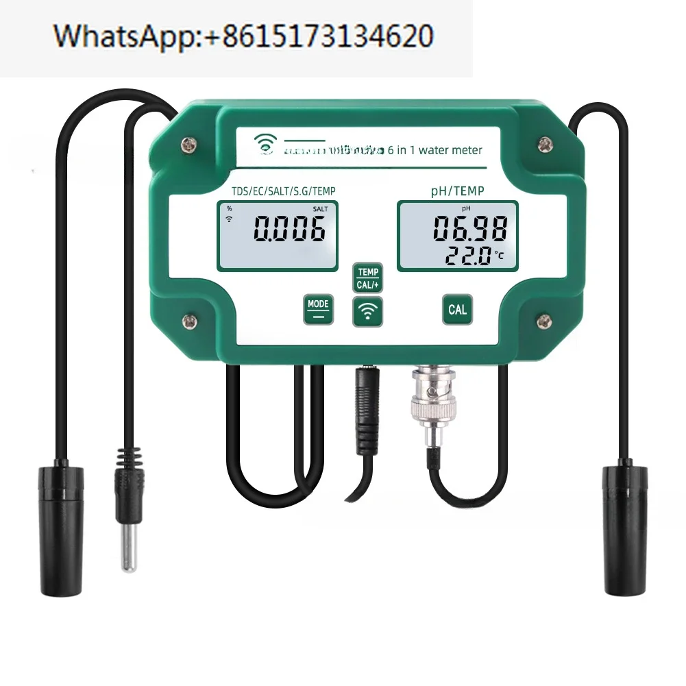 

YY-W9909 Online Water Quality Tester 6-in-1 PH/TDS/EC/SG/Salinity/Multi-parameter wifi Tuya