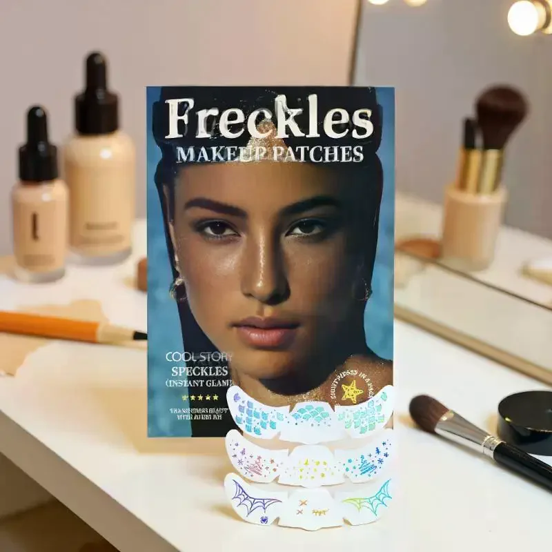 6장 주근깨 스티커 크리스마스 메이크업 스탬핑 파티 메이크업 패치 얼굴 타투 볼 메이크업 타투 얼굴 블러셔 스티커