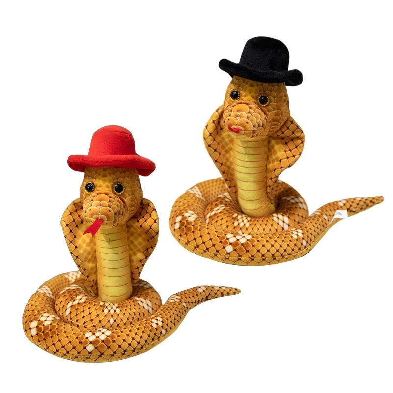 

2025 Snake Mascots Toy Stuffed Animals Toy for Adult New Year Stuffed Snake Figure Toy Mascots for Kids D5QF