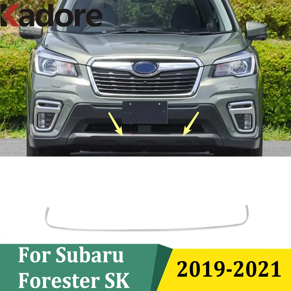 

Для Subaru Forester SK 2019 2020 2021, хромированная накладка из АБС-пластика, накладка на передний бампер, накладка, Стайлинг автомобиля, внешние аксессуары