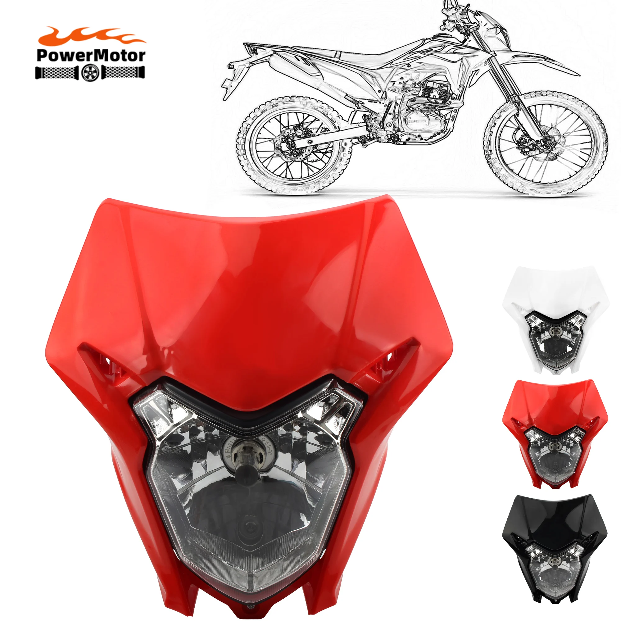 

Галогенная фара для мотоцикла KTM Honda CRF150L 150R 150F 230L 250L 250X 250M 300 450L 450X 450RL