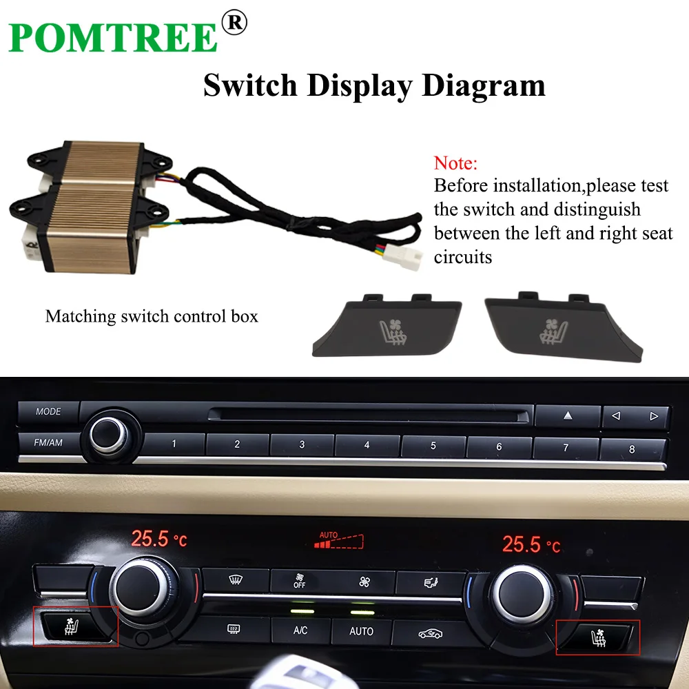 Car Seat Ventilation Heating Kit 12V Air Conditioning Panel For 2016 BMW 5 Series 2 Seat Built-in Cooling Alloy Wire Dual Zone