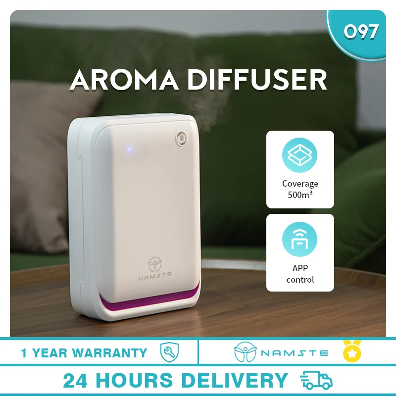 NAMSTE-difusor de aceites esenciales para el hogar, máquina de aromaterapia, WiFi, para Hotel y dormitorio, cobertura de 500m ³