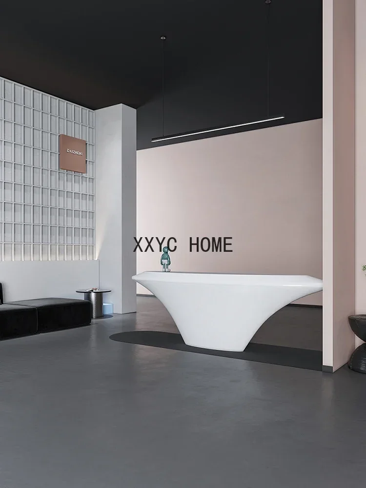 Special-Shaped Creative Reception Desk Company Simple Modern Office Table Table Irregular Sense of Technology