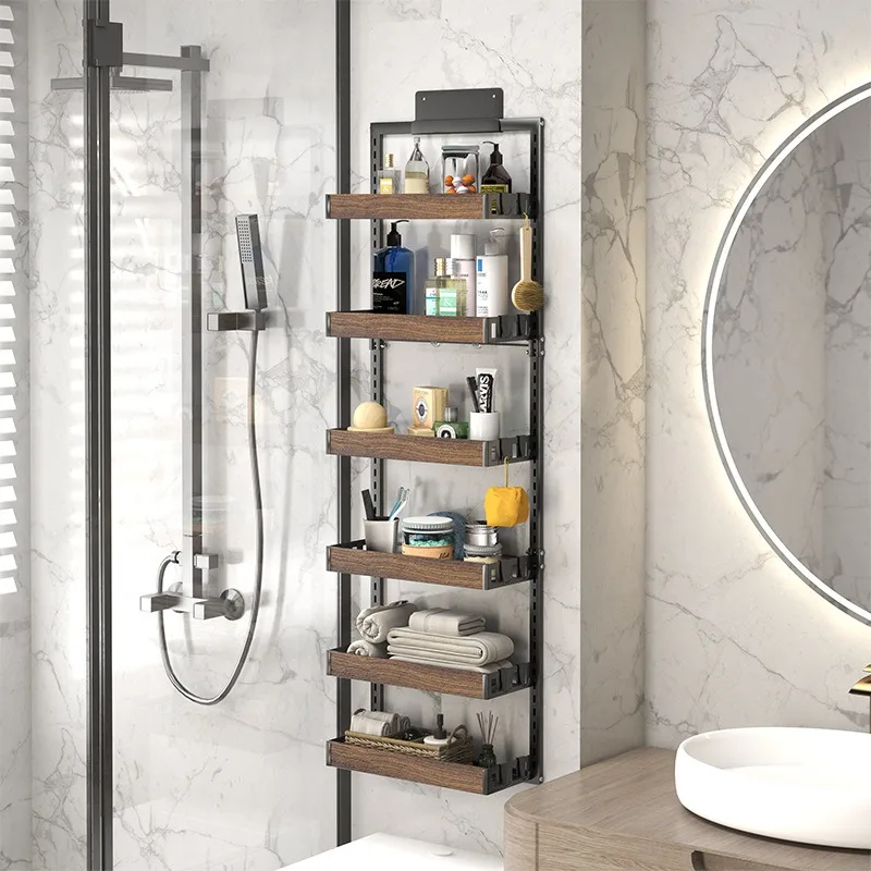 

Over The Door Hanging Spice Rack Multi-Purpose Pantry Organizer with Adjustable Shelves for Kitchen and Storage Room