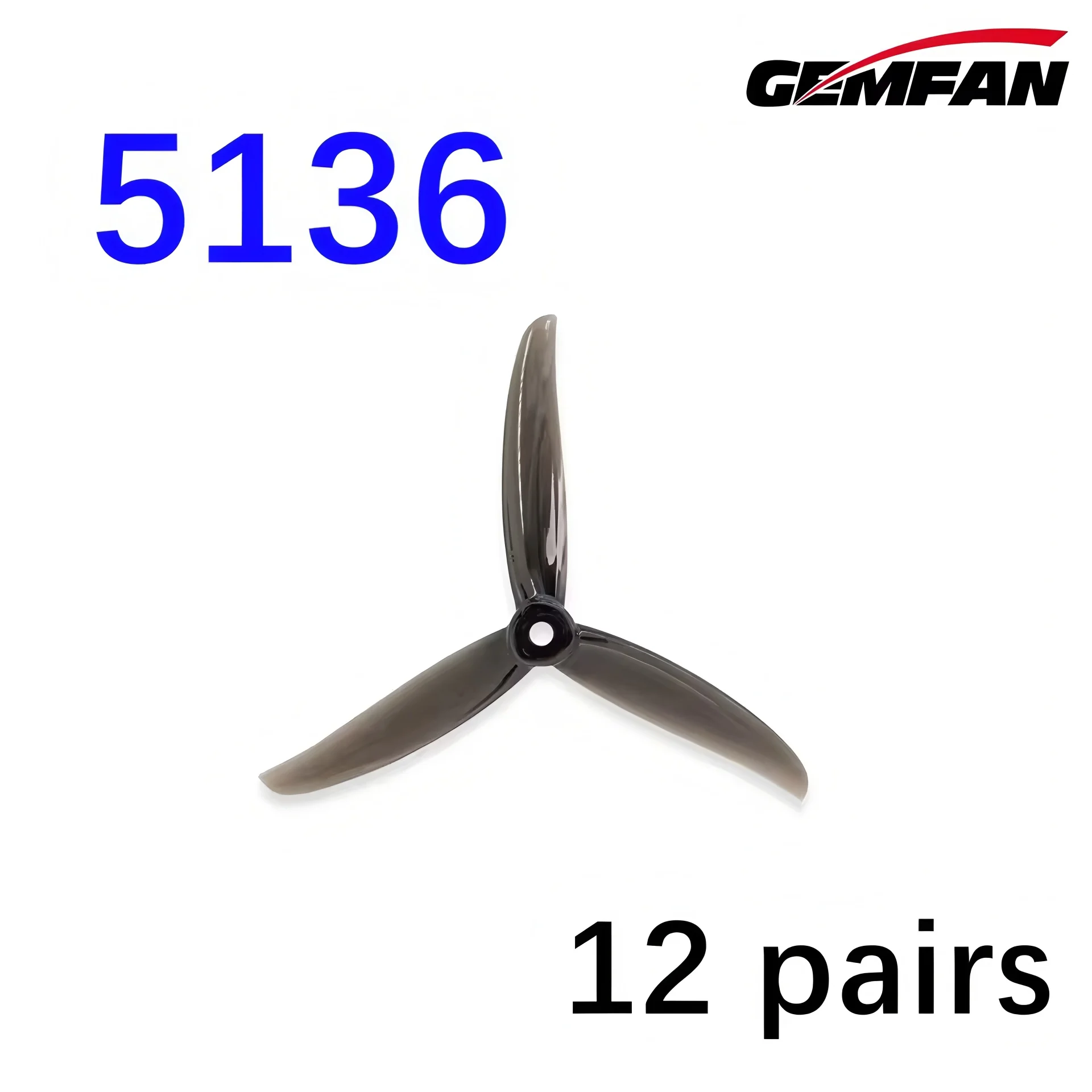 24pcs Gemfan Vanover 5136 5.1X3.6X3 3-Blade PC Propellers for FPV Freestyle Quadcopter Racing Drone 5-inch Props DIY Racing Dron