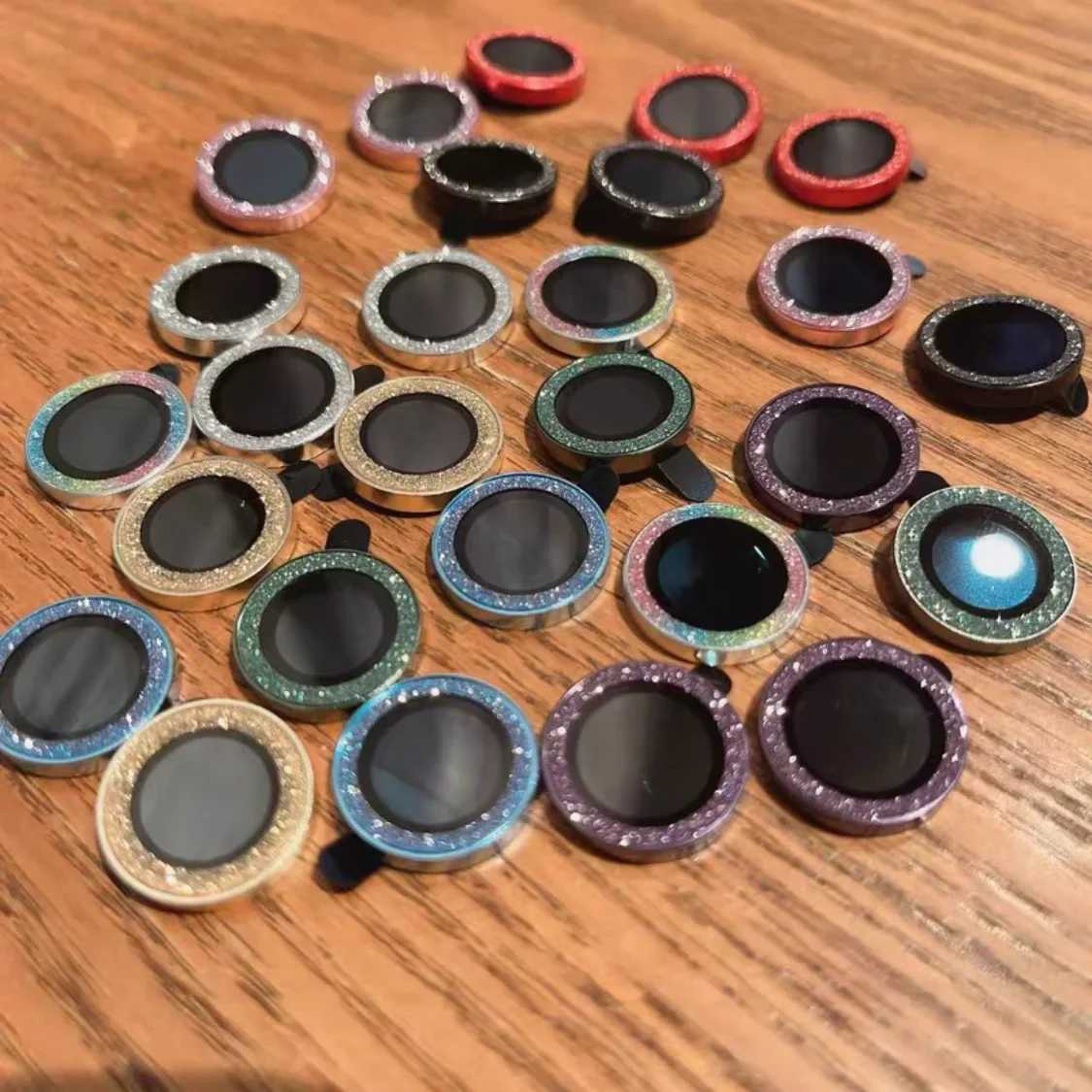 2-3 Stuks Voor Iphone 16 15Pro Max Camera Film Camera Lens Bescherming Lens Metalen Glitter Ring Protector glas Voor Iphone 12 13 Mini