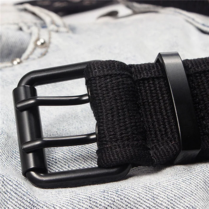 Leinwand Gürtel Für Männer Luxus Metall Pin Schnalle Armee Taktische Nylon Geflecht Gürtel Für Frauen Jeans Hohe Qualität Militär Strap Männlich