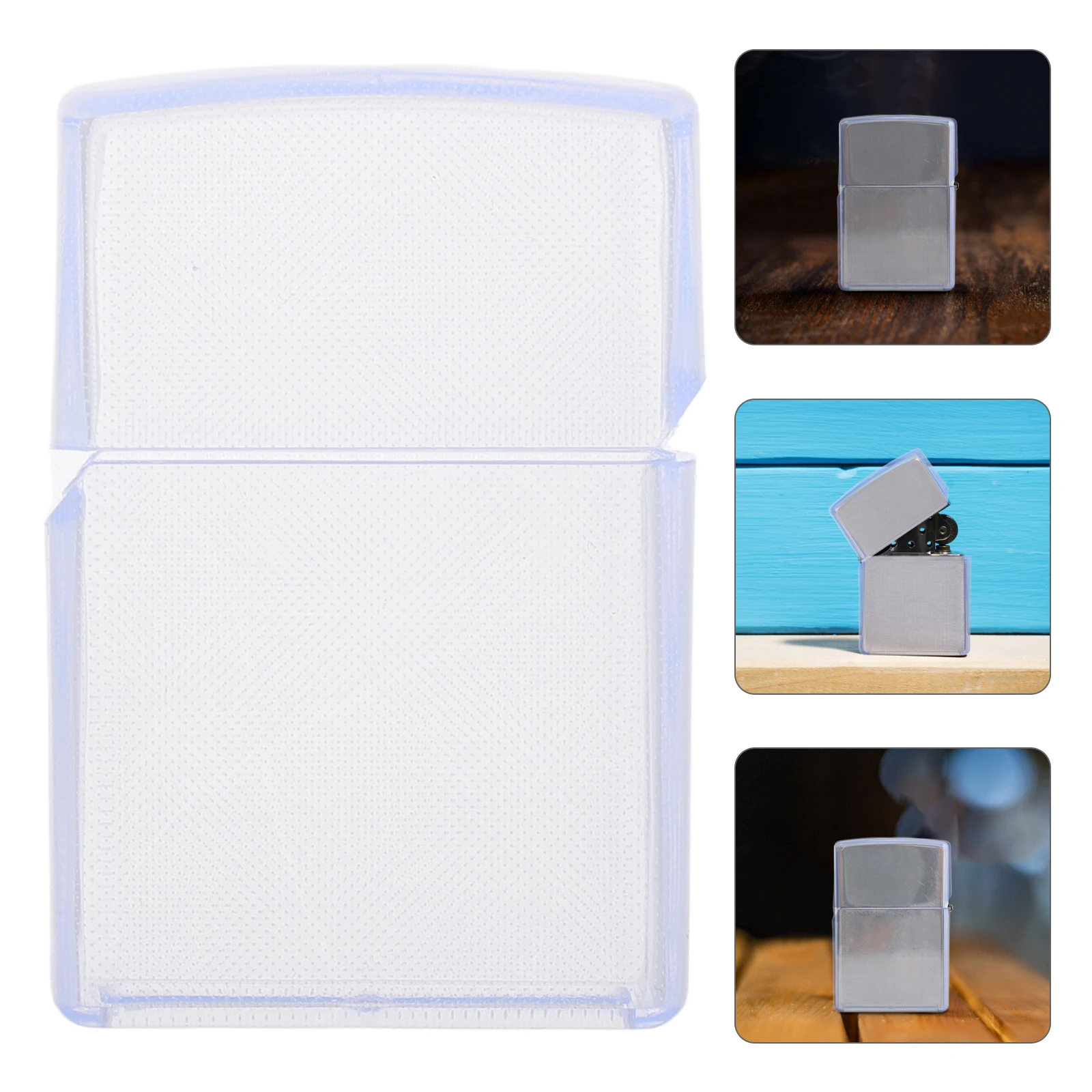 

Plastic Lighter Sleeve Case Portable Transparent Protector Cover Holder For Standard Lighters Sky-Blue Style