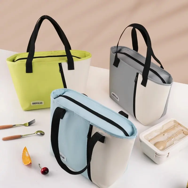 Reusable Lunch Tote Lunch Box for Man Woman, Leakproof Lunch Tote Bags with Front Pocket for Work Office Picnic Or Travel