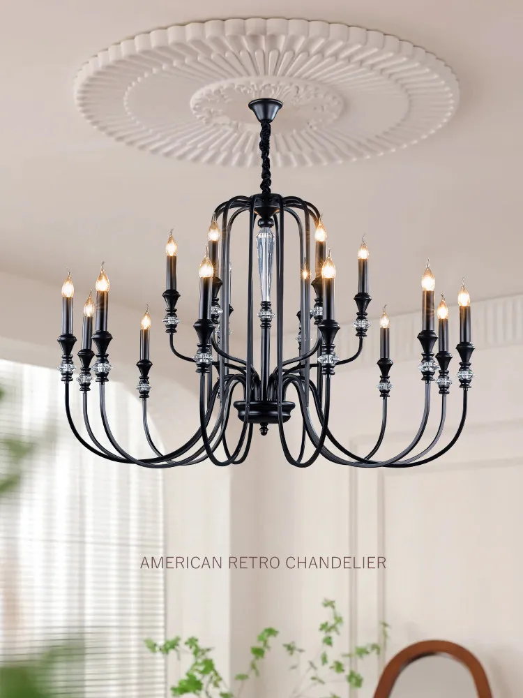 

American Style French Candles Led Chandeliers Home Decor Living Rooms Rural Bedrooms Dining Rooms Hallway Lighting Fixtures