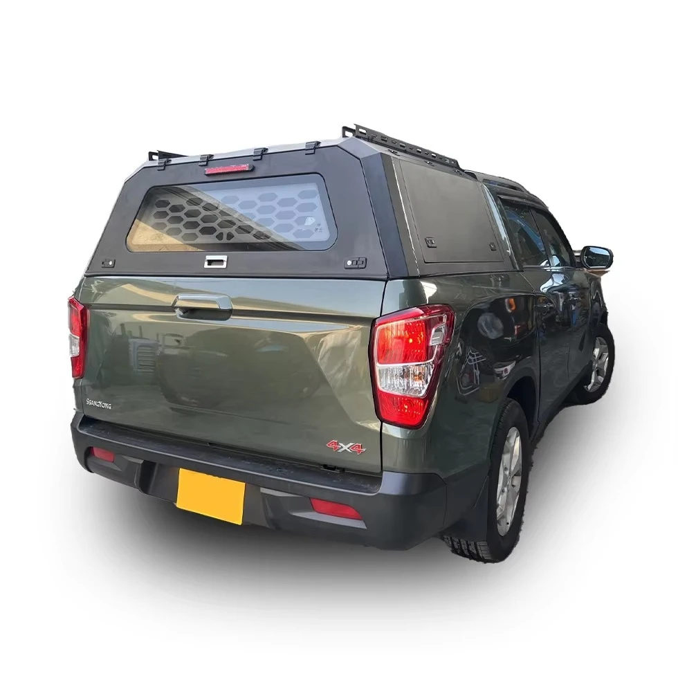 Custom Fit Aluminum Canopy for Ssangyong Rexton Sports Top Camper Weatherproof Anti Rusted Hard Tonneau Cover