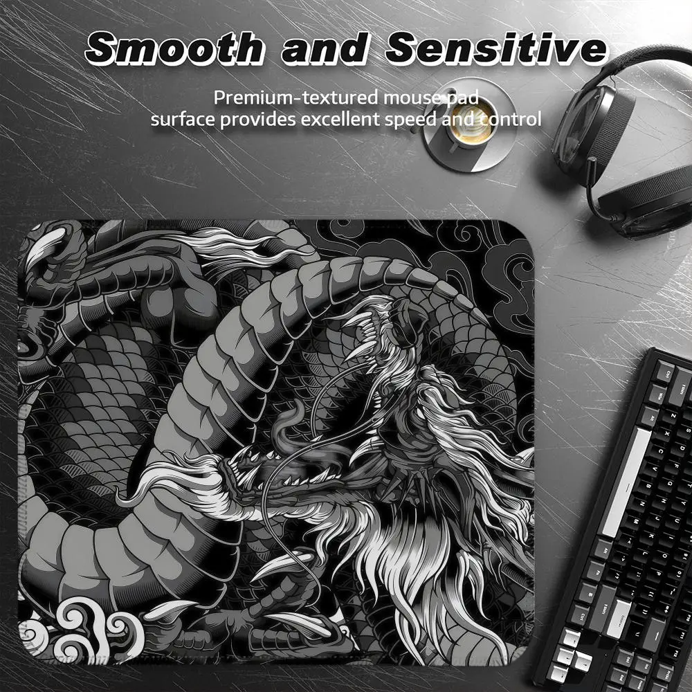 

Dragon Mouse Pad SKY Small Desk Pad Mouse Boy Gift for Play games Keyboard Wireless Desktop Computer Coasters