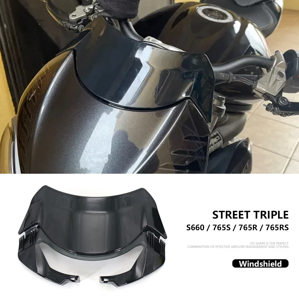 

2020 2021 2022 765 RS R S Windshield Windscreen Athletic Wind Deflector Motorcycle For Street Triple 765S 765RS 765R S660 S 660