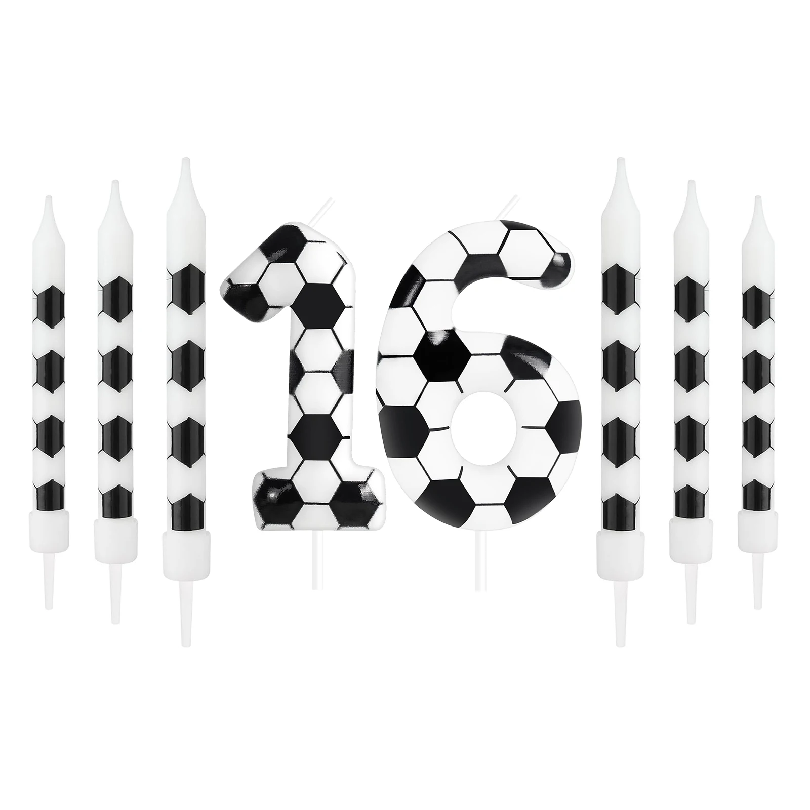 7 Stück Geburtstagskerzen, Fußball-Sport-Thema, Partydekoration, Geburtstagskuchenkerzen für Jungen, Mädchen, Kinder, Partyzubehör – Detail 23