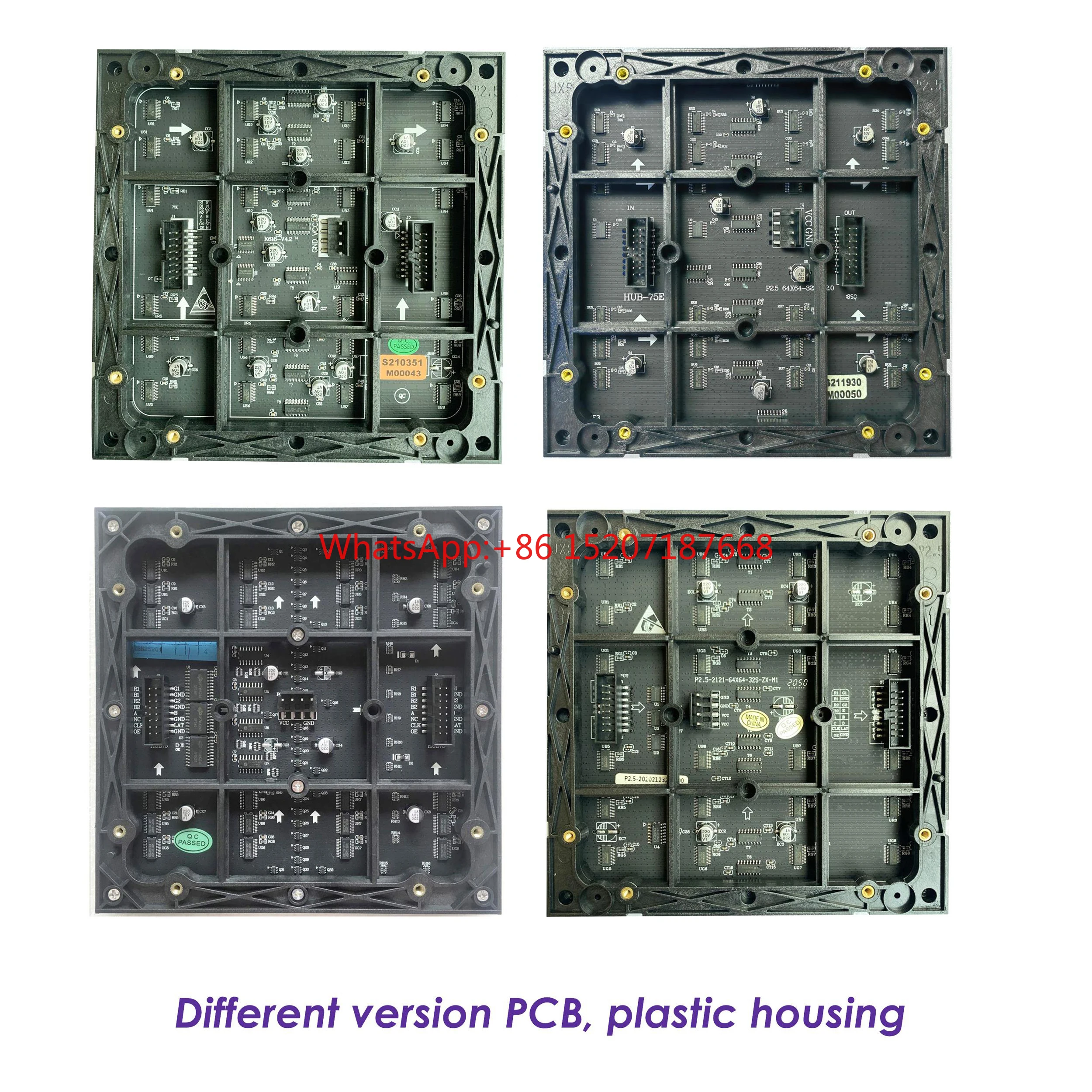 Low cost ICN2037 FM6124 P2.5 160x160 indoor led module 64*64 pixel  RGB led matrix