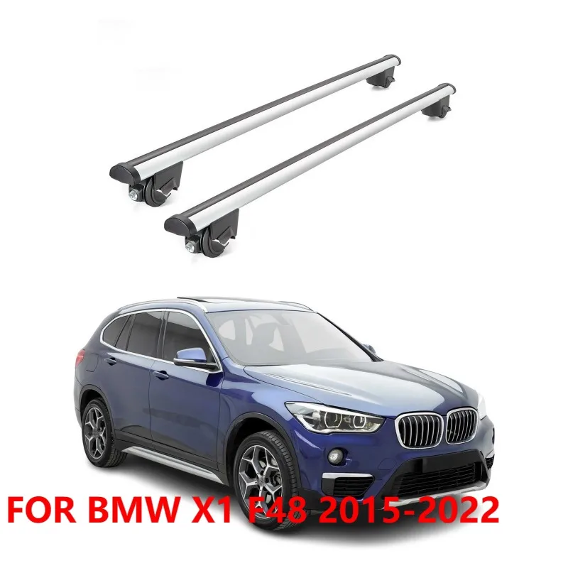 For BMW X1 F48 2015-2022, 220 Lbs Roof Rack Cross Bars Alu Silver 2pcs