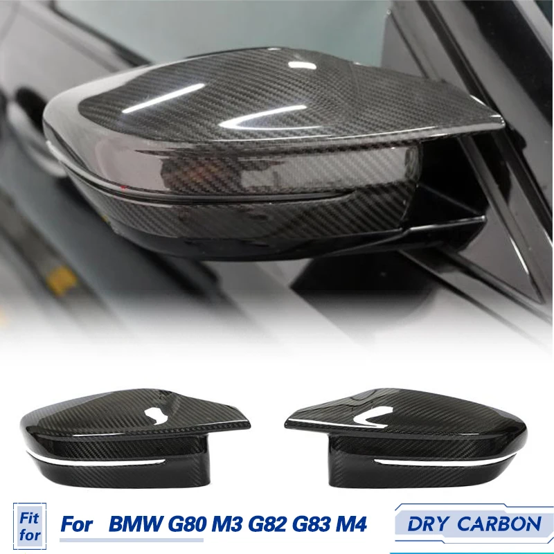 

Car Rearview Mirror Covers Dry Carbon Fiber for BMW G80 M3 G82 G83 M4 2021-2023 Add On Auto Racing Side Mirror Caps Shell LHD