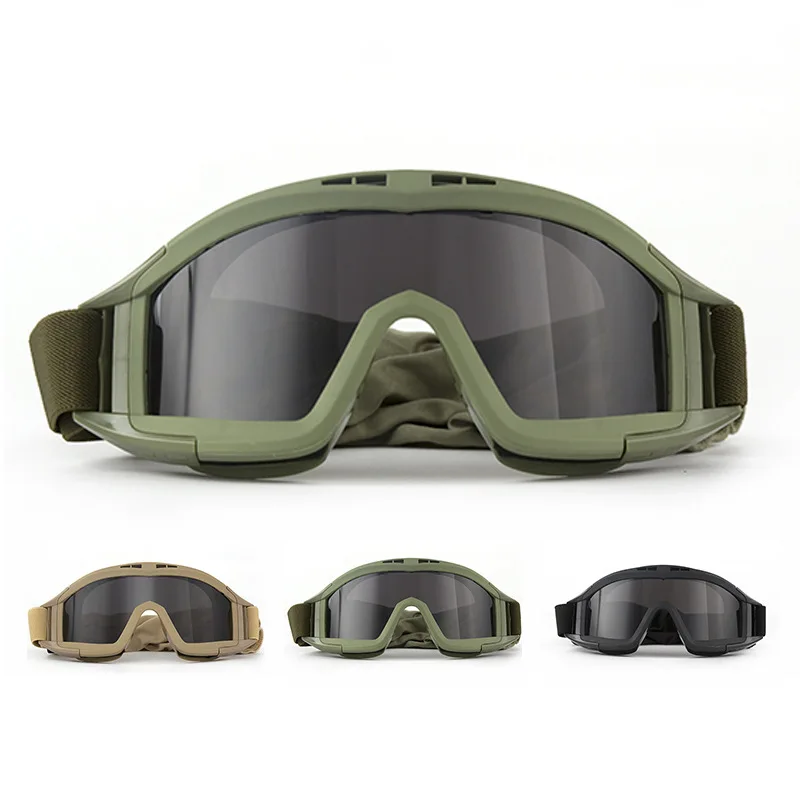 Goggles CS military shooting bulletproof desert locust goggles set