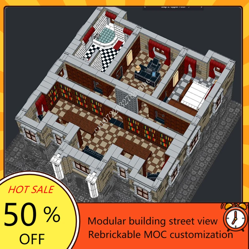 11645PCS Wayne Manor Modular MOC Creative Street View ชุดบล็อกอาคารสถาปัตยกรรม DIY การศึกษาประกอบของเล่นของขวัญ