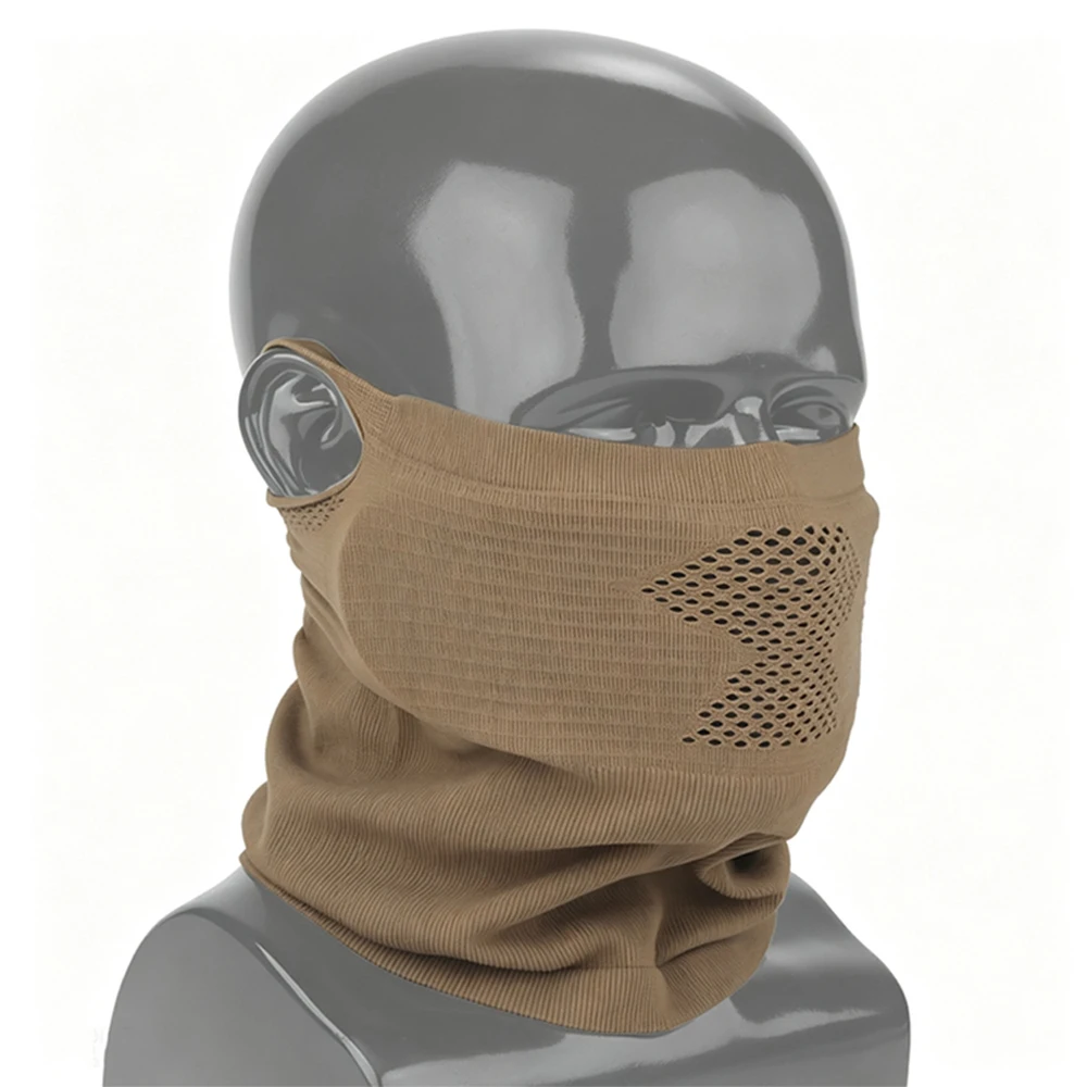 Tactical Protective Steel Mesh Face Mask V1 Breathable Knit Neck Gaiter Outdoor Hunting Shooting Combat Training Airsoft Mask