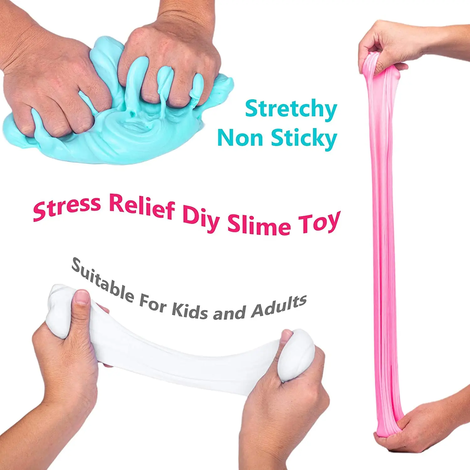 Slime Set with 4-Pack Butter Slimes Soft Slime Toys Safe Color Toys Super Soft and Non-Stick DIY Surprise Slimes