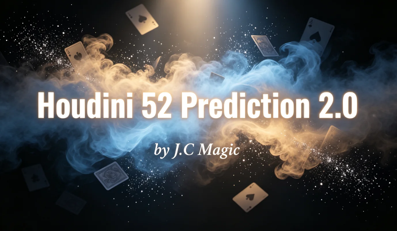 Stage Magic Tricks Houdini 52 Prediction 2.0 By J.C Magic Any Card Named Mentalism Poster Illusion Gimmick Props Magia Magician