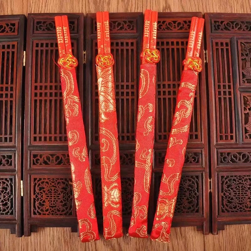 

Wedding Supplies Joy Dragon Phoenix Chopsticks Red Festive Home Decorations Lucky Chinese Style Ceremony Bride Bridegroom Gifts