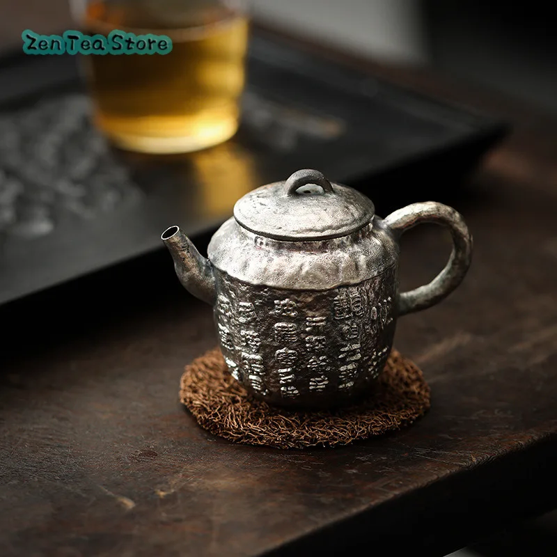 High-grade Hand-made Teapot Ceramic Small Capacity Tea Single Pot Rough Pottery Home Japanese Wabi-sabi Tea Set Pottery Pot