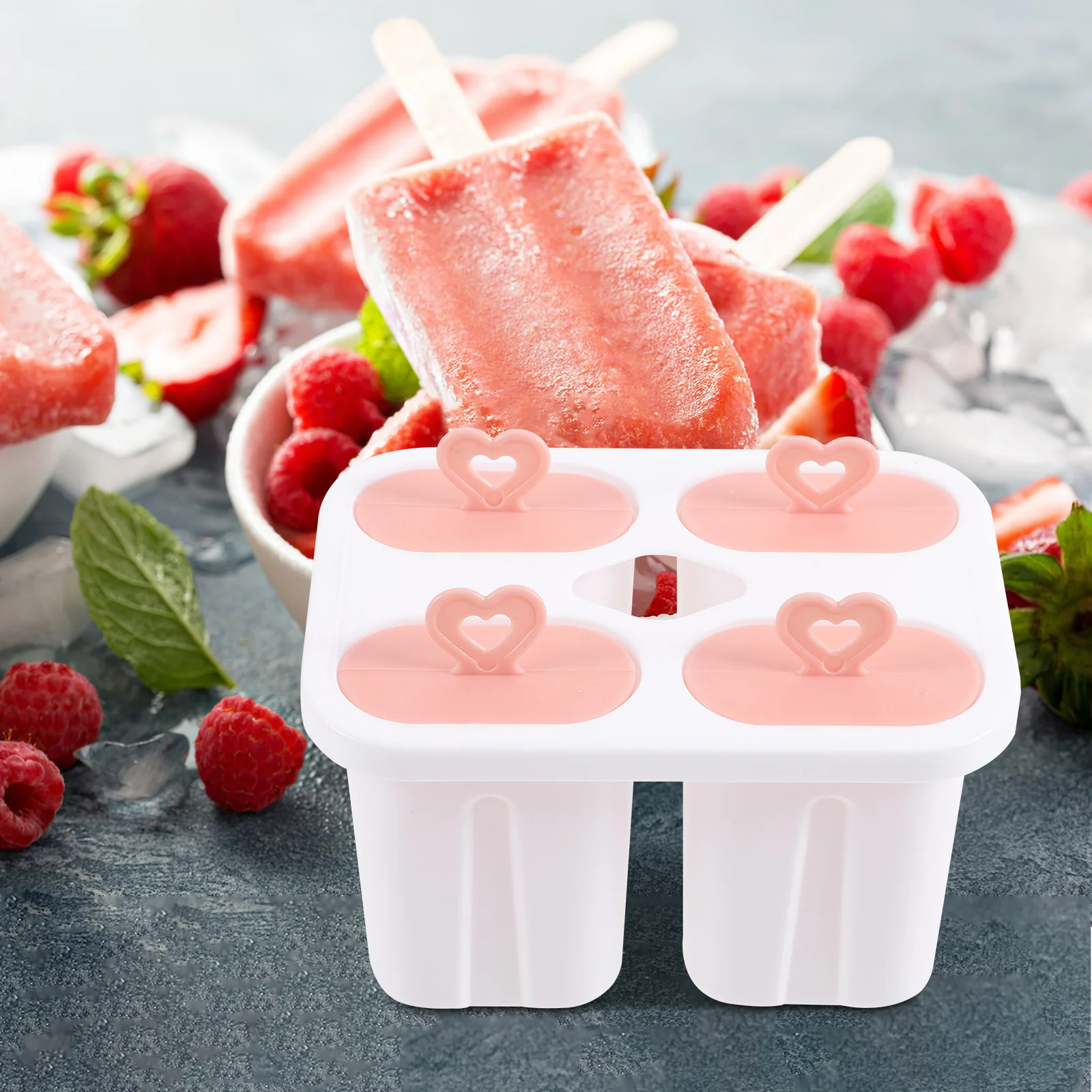 

1Set Ice Cream Popsicle Mold Bear Shape DIY Reusable Food Grade Treat Maker Summer Gift Ice Cream Mold
