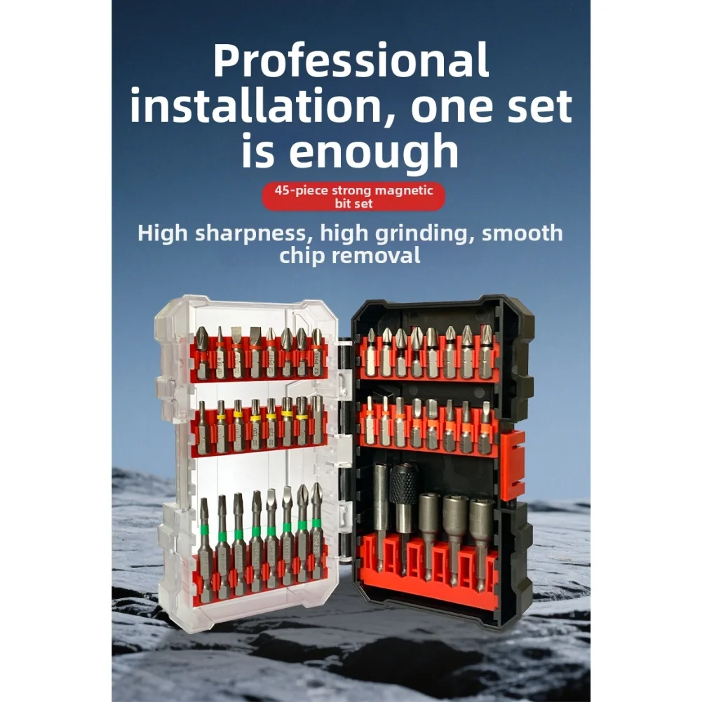 45 قطعة/المجموعة مفك مغناطيسي 45 قطعة مجموعة مفك مغناطيسي قوي: الدقة، الأدوات اليدوية، 2025 أدوات كهربائية