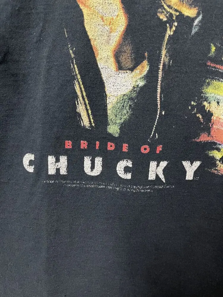 Vintage Bride of Chucky Black Promo Tee T Shirt Movie Horror y2k 90s