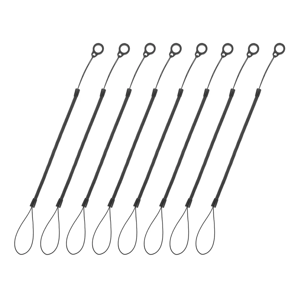 

8 pcs Stylus Pen Lanyard Anti Lost Spring Rope Coiled Cord High Elasticity Secure Keys Earphones Office School Travel
