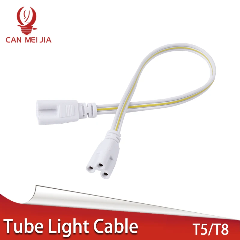 

6pcs/lot T8 T5 LED Tube Wire Connector 30CM 50CM Led lighting connecting Cable 2 Pins 3Pins Two-phase Three-phase