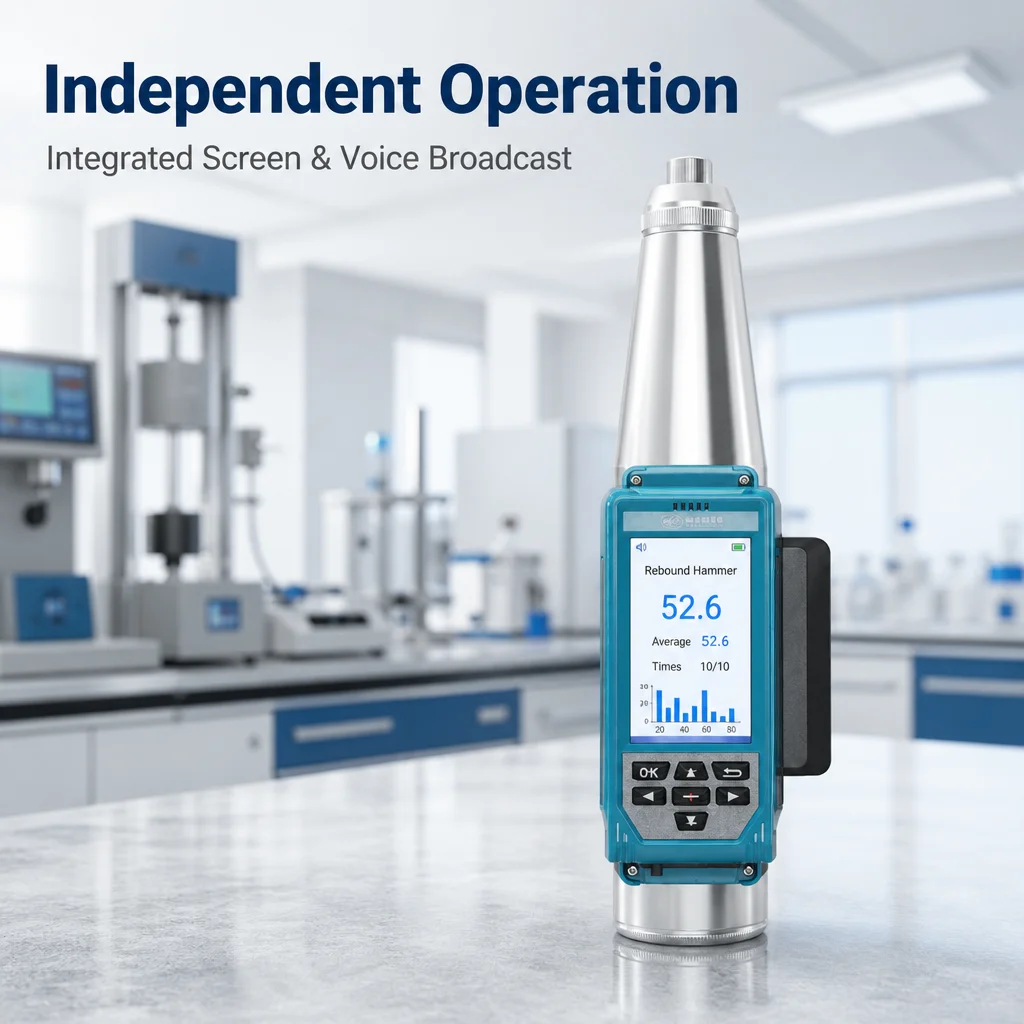 Wireless Digital High Precision 0.1 Accuracy IP65 Protected Concrete Ultrasonic Tester Professional Rebound Hammer for Bridge
