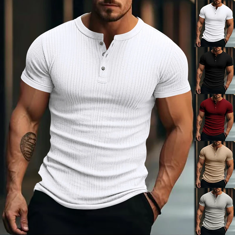 2024 Men's Trendy Retro American Pit Stripe Casual Sports Polo Shirt