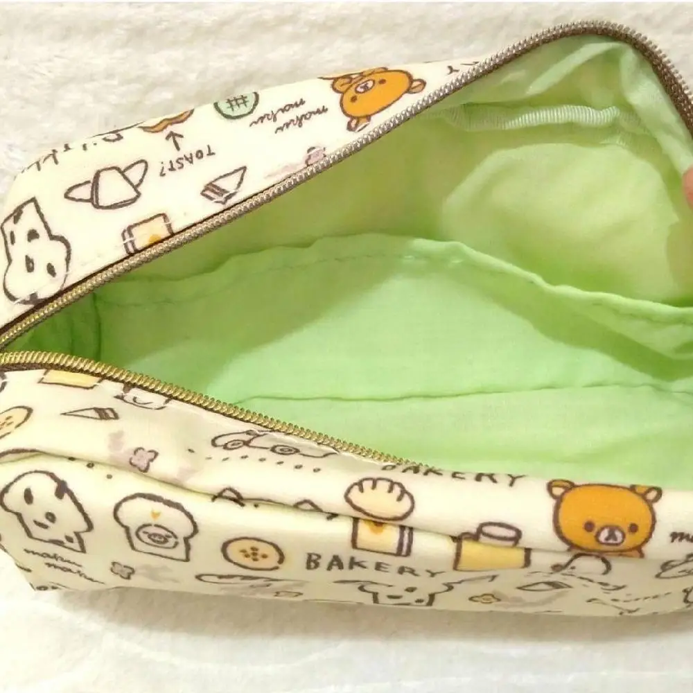 Rilakkuma Bakery Series กระเป๋าใส่เครื่องเขียนกระเป๋าผ้าใบสไตล์ญี่ปุ่นดินสอการ์ตูนอะนิเมะอุปกรณ์ต่อพ่วงเด็กของขวัญ