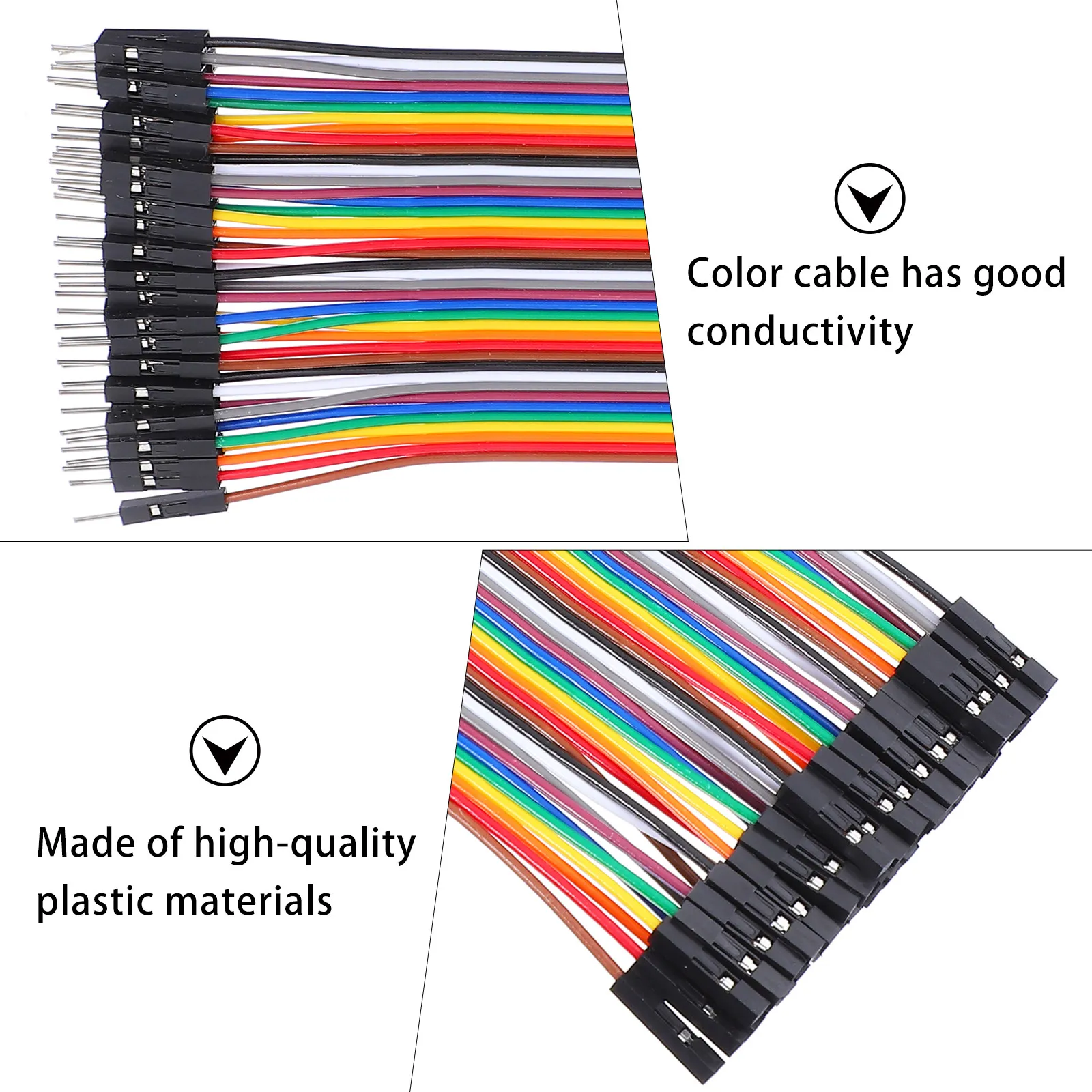 

Набор высококачественных 40-контактных предварительно сформированных ленточных проводов для макетных плат, без пайки, с разъемами типа «мама-мама»