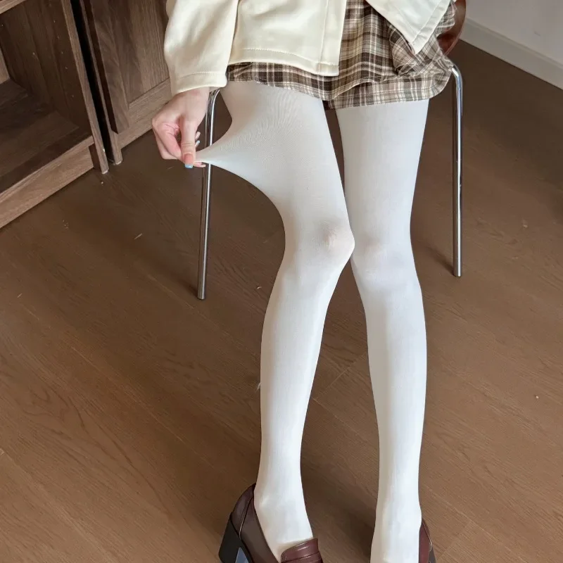 

SP&CITY Japanese College Style Thickned Velvet Tights Women's Solid Color Base Pantyhose Colored Fashion Breathable Long Socks